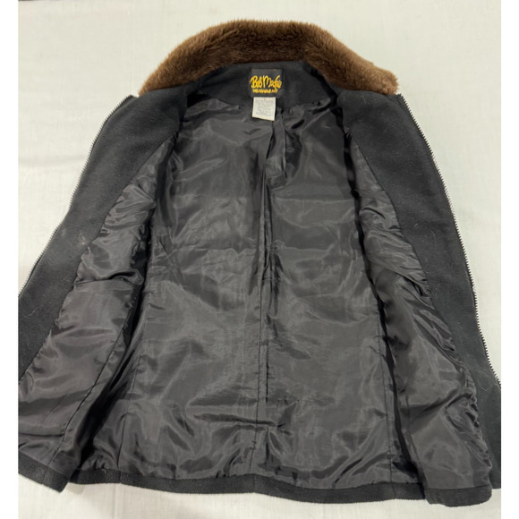 Bob Mackie Wearable Art Embroidered Vest w Faux Fur Collar Size S Zip Womens - Picture 10 of 11